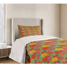 Botany Sketch Flora Bedspread Set