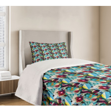 Grungy Geometric Art Bedspread Set