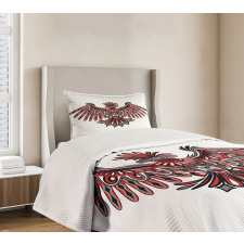 Haida Art Style Eagle Bedspread Set