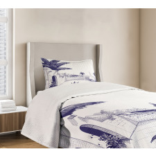 Beach House by Sea Bedspread Set