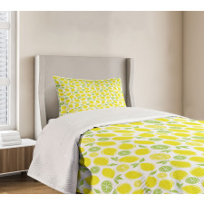 Simplistic Citrus Fruits Bedspread Set