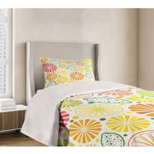 Tropical Clementine Bedspread Set