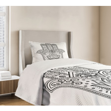 Oriental Lotus and Fish Bedspread Set