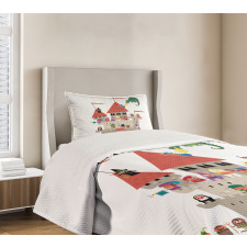 Cartoon Kingdom Dragon Bedspread Set