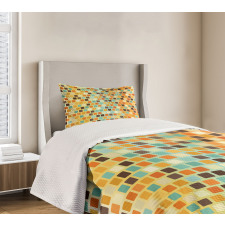 Checkered Square Wall Bedspread Set