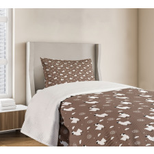 Alpaca Animal Clouds Dots Bedspread Set