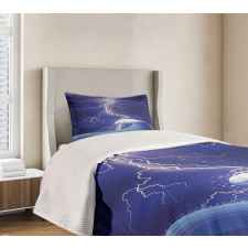 Heavy Storm in the Ocean Bedspread Set