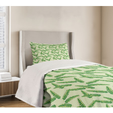 Jumbled Plants Bedspread Set