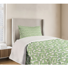 Brownish Leaves Bedspread Set