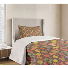 Shape Cutted Tee Trunks Bedspread Set