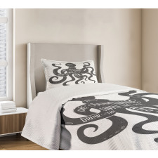 Message on Octopus Bedspread Set