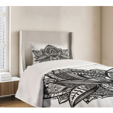 Lotus Flower Tattoo Art Bedspread Set