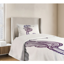 Boho Seahorse Tattoo Bedspread Set