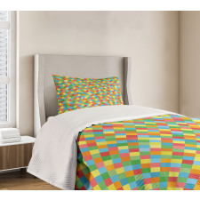 Diamond Form Diagonal Mesh Bedspread Set