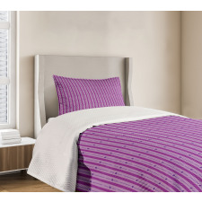 Purple Shaded Stripes Bedspread Set