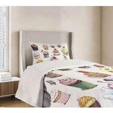 Yummy Cupcake Medley Bedspread Set