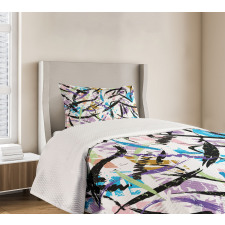 Color Splash Effect Bedspread Set