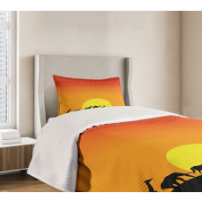 Animals Sun Silhouette Bedspread Set