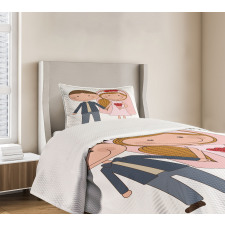 Newlywed Couple Bedspread Set