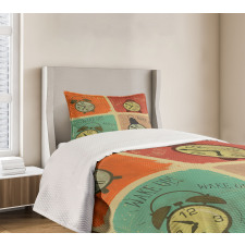 Grunge Wake up Alarm Bedspread Set