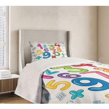 Math Signs Education Bedspread Set