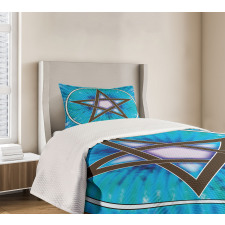 Interlaced Pentagram Bedspread Set