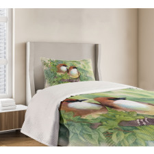 Pair of House Sparrow Bedspread Set