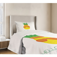 Doodle Pineapple Bedspread Set
