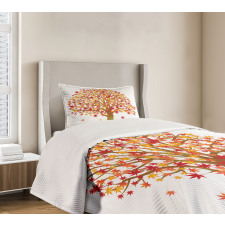 Fall Season MaplevLeaves Bedspread Set