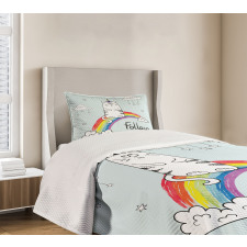 Follow Your Dreams Rainbow Bedspread Set