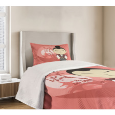 Funny Japan Cartoon Bedspread Set