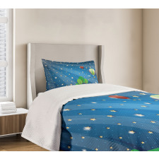 Cartoon Balloons Stars Bedspread Set