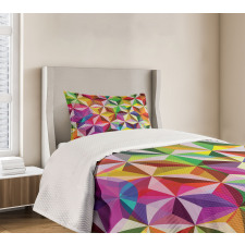 Sixties Rainbow Cubes Bedspread Set