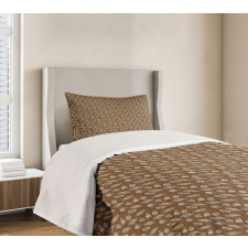 Cocoa Beans Leaves Bedspread Set