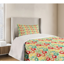 Colorful Shapes Print Bedspread Set