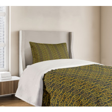 Wavy Floral Leaf Bedspread Set