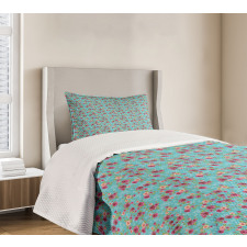 Rose Bouquet Pattern Bedspread Set