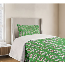 Graphic Sitting Cows Bedspread Set