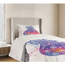 Lace Ornamental Effect Bedspread Set