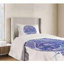 Lace Ornamental Ombre Bedspread Set