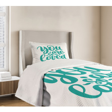 You Are Loved Valentines Bedspread Set