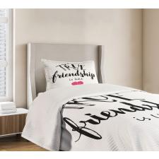 True Friendship and Heart Bedspread Set