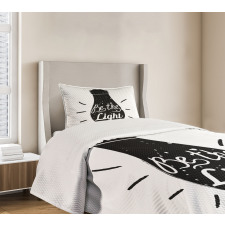 Text on Home Appliance Bedspread Set