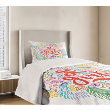 Go Girls Lettering Art Bedspread Set