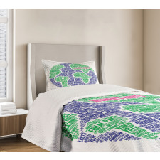 Equality Around World Bedspread Set