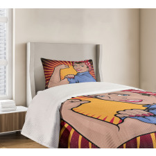 Retro Powerful Woman Bedspread Set