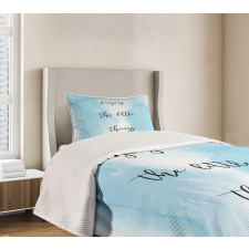 Watercolor Ombre Design Bedspread Set