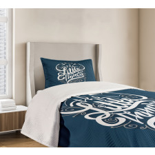 Positive Phrase Curlicues Bedspread Set