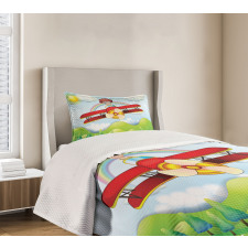 Boy in Sky Sunny Day Bedspread Set