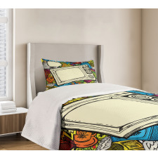 90s Theme Retro Style Bedspread Set